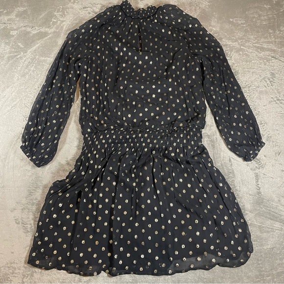 Velvet by Graham & Spencer Black and Gold Dress Size L - Picture 3 of 12